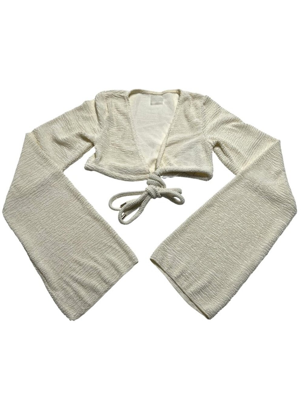 MONDAY Swimwear Azores Top in Ivory Swim Crinkle